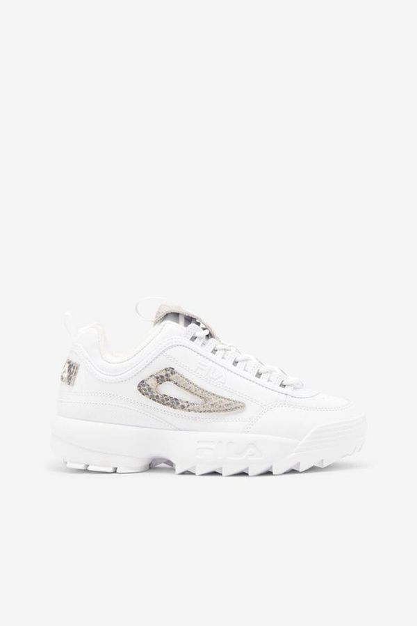 Zapatillas Fila Mujer Blancas / Blancas - Disruptor 2 Snake - España 407296SIK